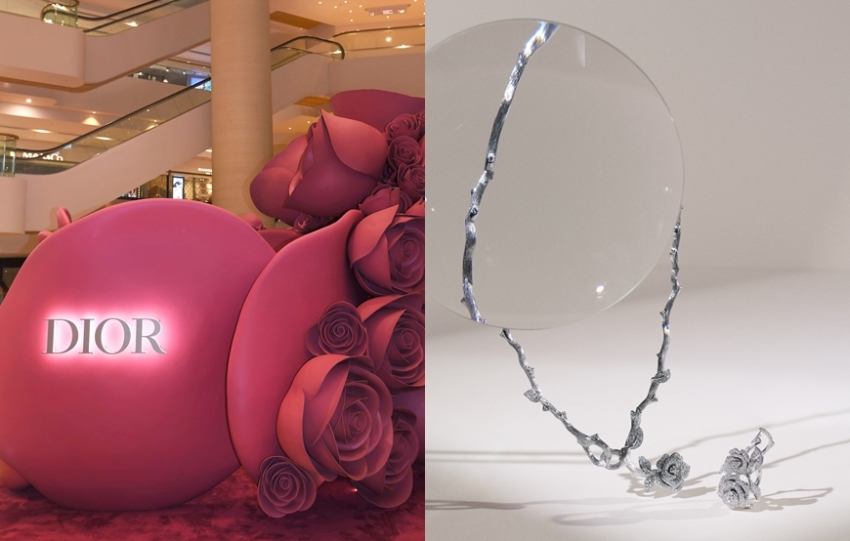 La Rose Dior 期間限定店降臨香港，走進巨型玫瑰雕塑欣賞迷人鑽飾
