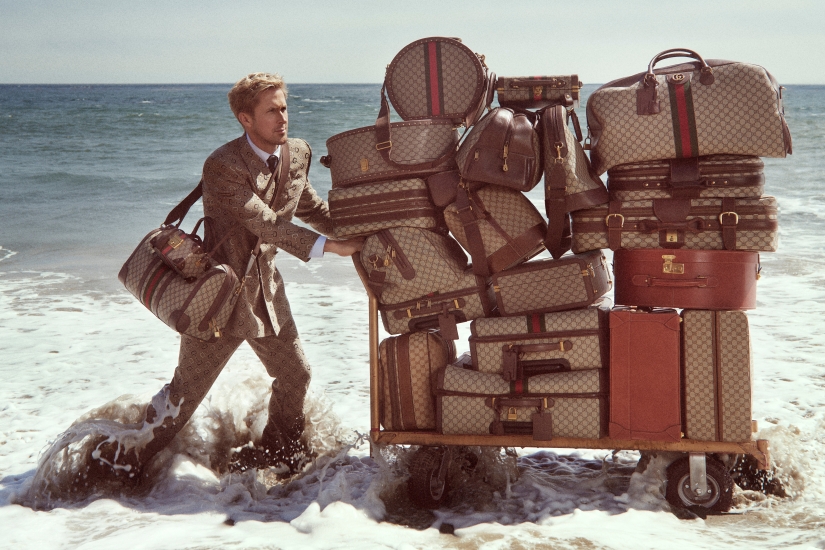 男神Ryan Gosling 出演Gucci Valigeria 廣告企劃，帶着Savoy 行李箱開展神奇之旅！