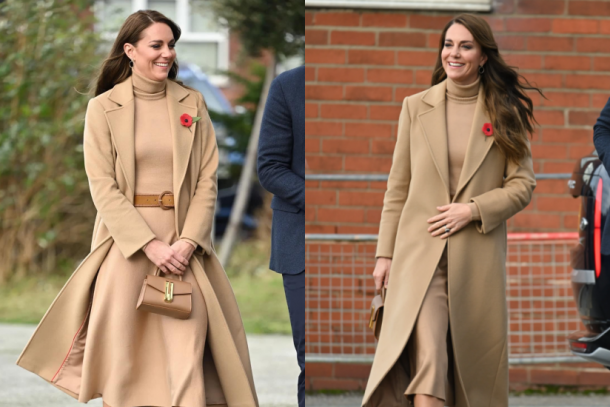 秋冬大衣最佳示範！凱特王妃 Kate Middleton 駝色大衣，穿出優雅時尚氣質