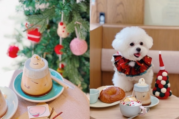 上環寵物友善 café 濃厚聖誕氣氛！蘋果肉桂焦糖咖啡/蛋白脆餅雪人聖誕特飲