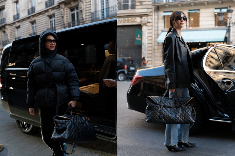 Saint Laurent ES Giant 絎縫皮革旅行袋 (Olivia Wilde)