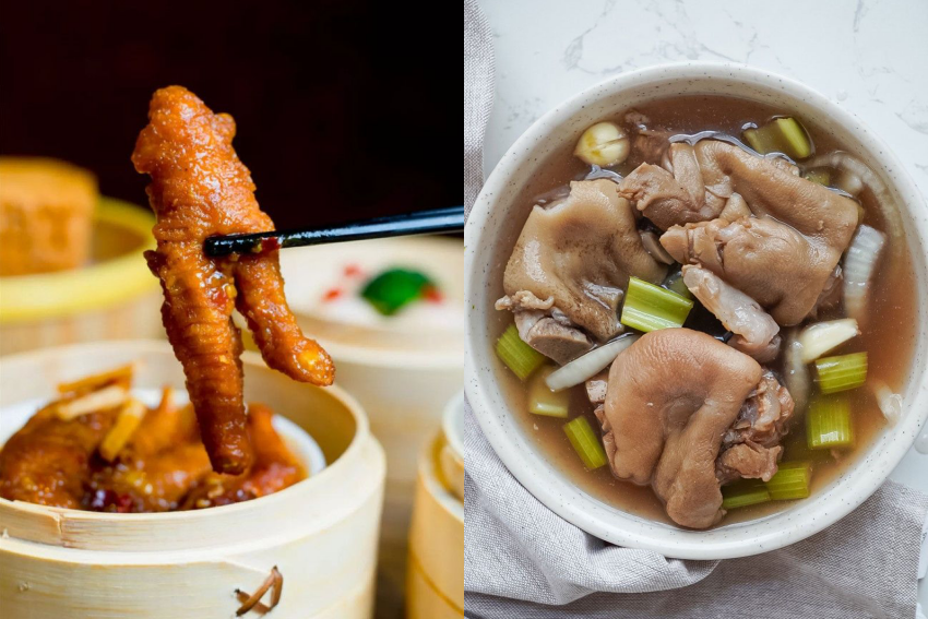 含植物胶质的食材示意图，木耳、秋葵与海带