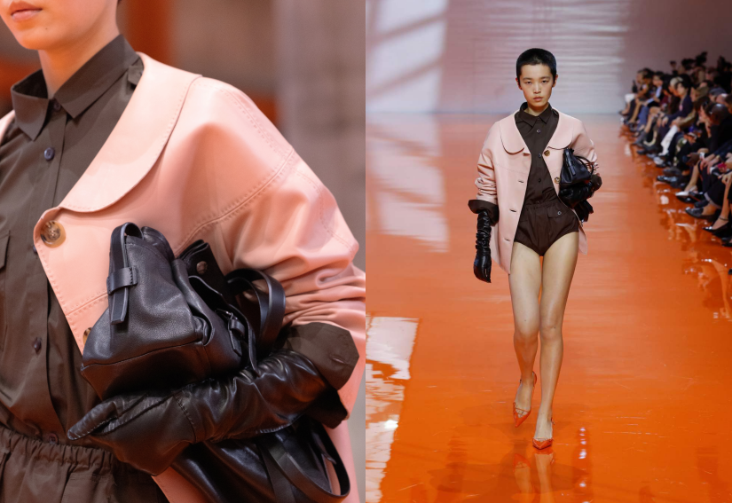 Prada Route bag front view on runway