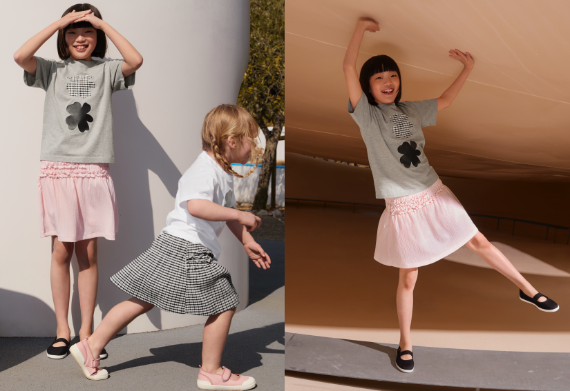 优衣库 x Cecilie Bahnsen 系列整体造型图，展示多款搭配示例