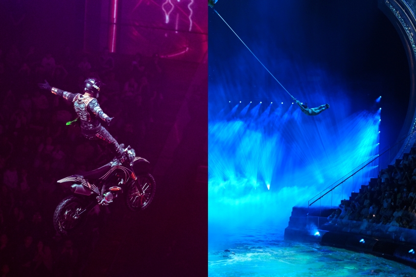 Water wall and lighting effects at The House of Dancing Water