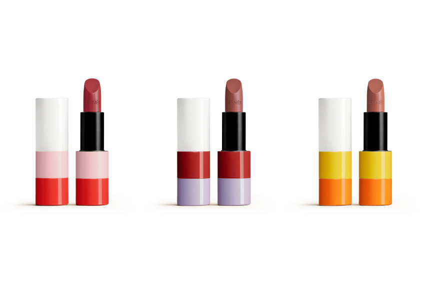 Rouge Hermès satin lipsticks in three sunset shades