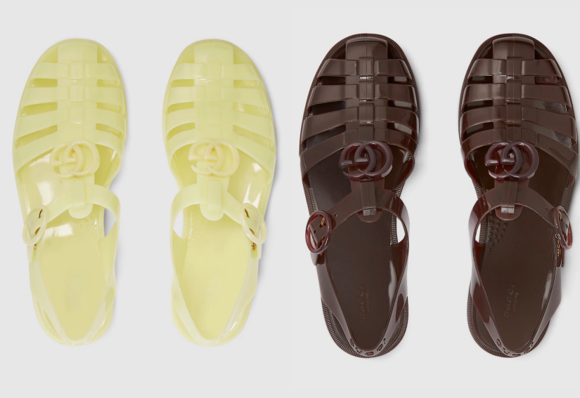 Gucci 双G 果冻凉鞋外观图